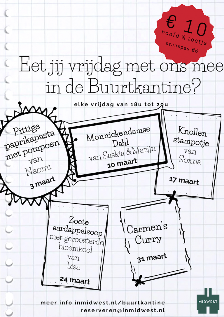 Buurtkantine in maart